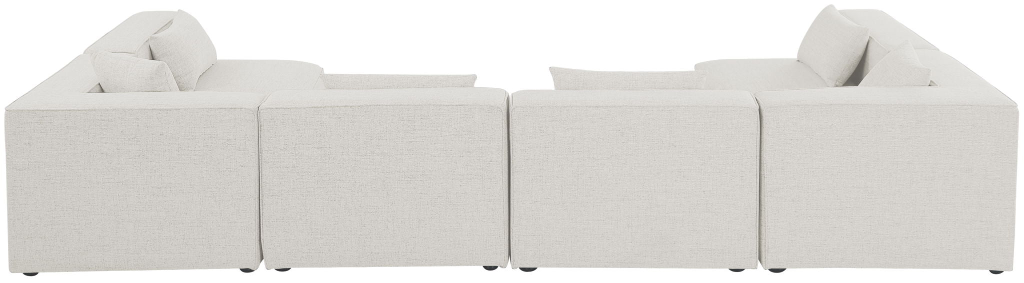 Cube - Linen 6 Piece Modular Armless Sectional - Simple Home Plus