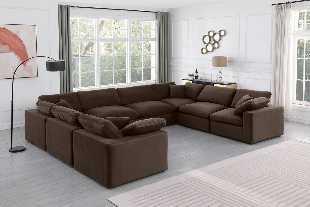 Comfy - 8 Piece Velvet Modular Sectional - Simple Home Plus