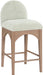 Waldorf - Chenille Stool With Natural Legs - Simple Home Plus
