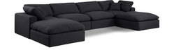 Comfy - 6 Piece Linen Modular Double Chaise Sectional - Simple Home Plus