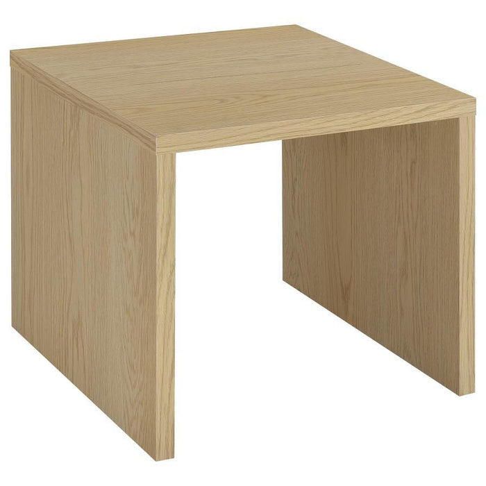 Canoga - Engineered Wood Accent Side End Table - Light Oak - Simple Home Plus