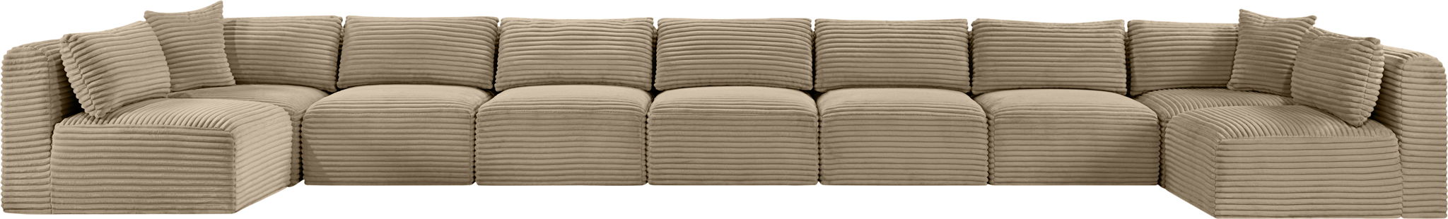 Shaggy - Fabric 9 Piece Modular Sectional - Simple Home Plus