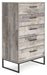 Neilsville - Whitewash - Five Drawer Chest - Simple Home Plus