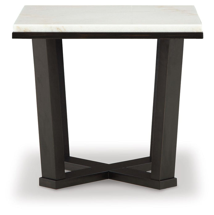 Fostead - White / Espresso - Square End Table - Simple Home Plus