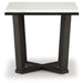 Fostead - White / Espresso - Square End Table - Simple Home Plus