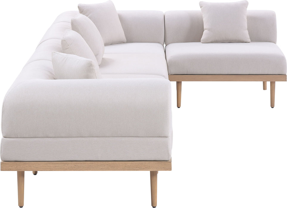 Laguna - 5 Piece 106.5" Upholstered Outdoor Patio Modular Sectional - Simple Home Plus
