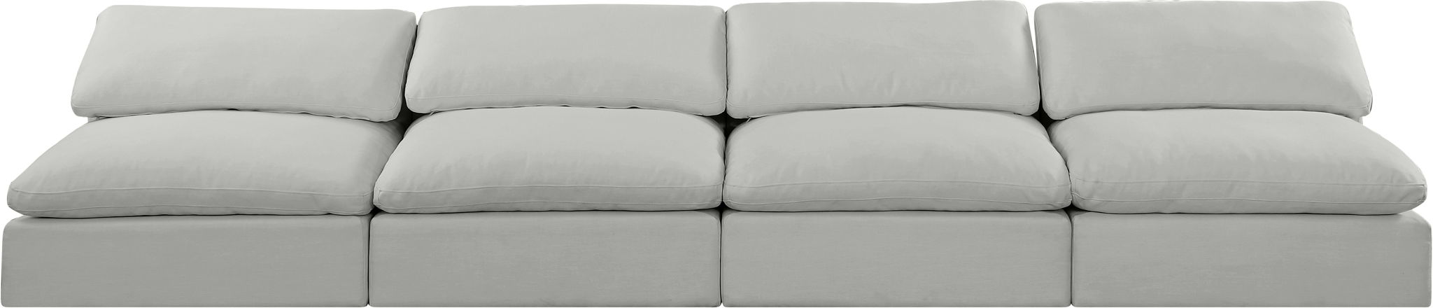 Comfy - Linen Modular Armless Sofa 4 Seats - Simple Home Plus