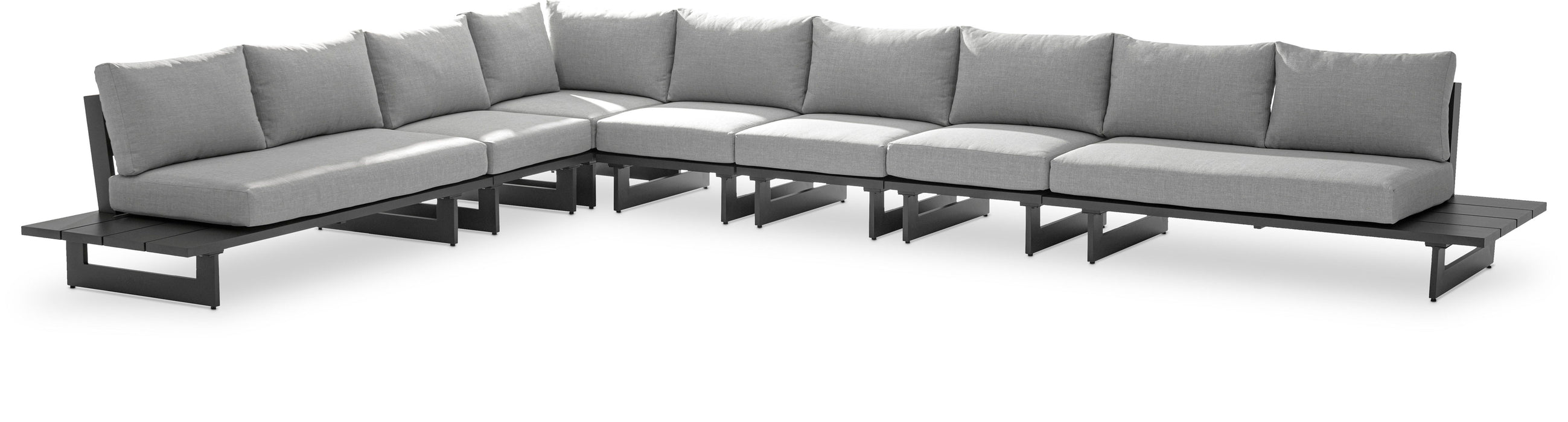 Maldives - 7 Piece Water Resistant Outdoor Patio Modular Sectional With Gray Base - Simple Home Plus