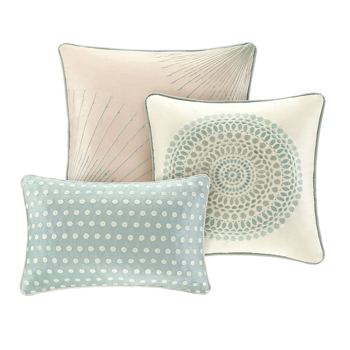 Baxter - Queen Piece Comforter (Set of 7) - Blue - Simple Home Plus