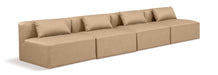 Cube - Modular 4 Seat Armless Sofa - Tan - Simple Home Plus