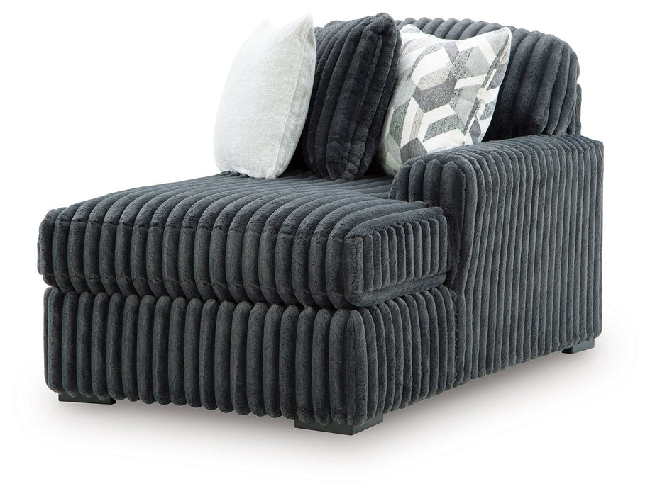 Midnight-Madness - RAF Corner Chaise - Gunmetal - Simple Home Plus