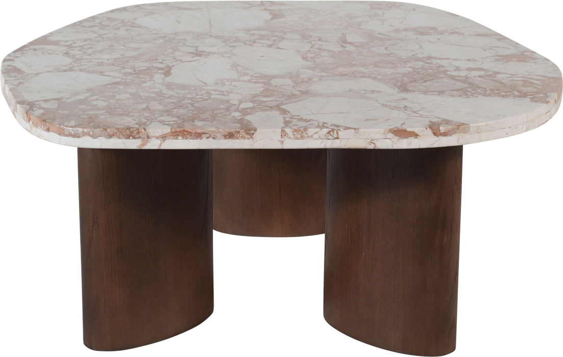 Puglia - Marble Top And Oak Wood Base Table - Simple Home Plus