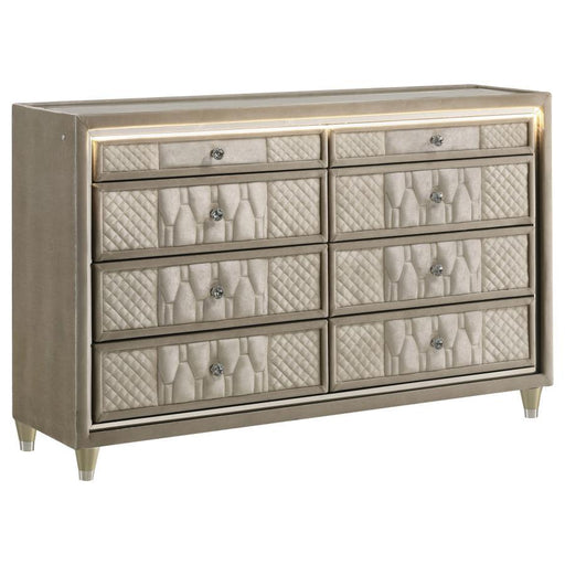 Lorient - 8-Drawer LED Bedroom Dresser Cabinet - Simple Home Plus