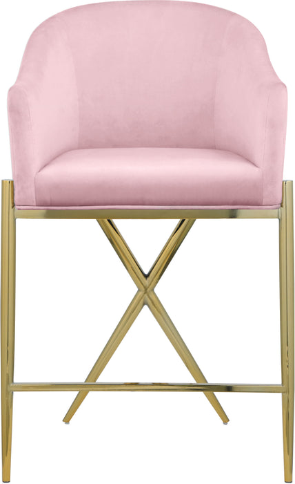 Xavier - Counter Stool with Gold Legs - Simple Home Plus