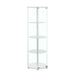 Zahavah - 4-Shelf Hexagonal Clear Glass Curio Cabinet - Simple Home Plus