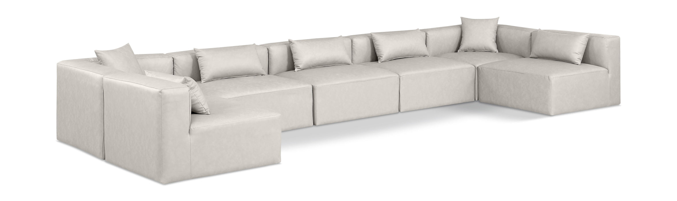 Cube - 7 Piece Modular U-Shaped Sectional - Simple Home Plus