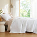 Mina - Twin/Twin Long Waffle Weave Textured Quilt Set - White - Simple Home Plus