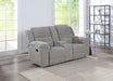 Gilson - Chenille Upholstered Reclining Loveseat - Gray - Simple Home Plus