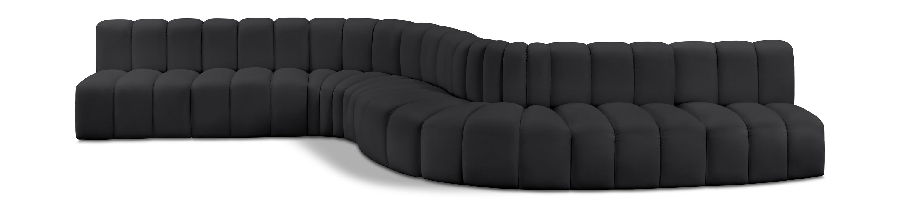 Arc - Faux Leather 8 Piece Curved Modular Sofa - Simple Home Plus
