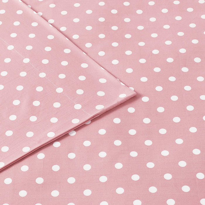 Polka Dot - Queen Sheet Set - Pink - Simple Home Plus