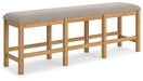 Havonplane - Brown - XL Counter Height Upholstered Dining Bench - Simple Home Plus