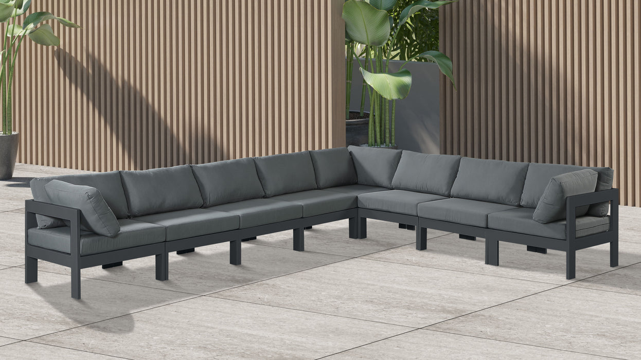 Nizuc - Outdoor Patio 8 Piece Modular Sectional With Gray Frame - Simple Home Plus