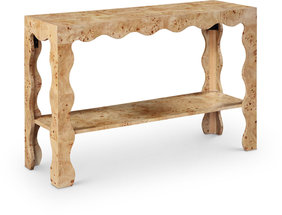 Vassa - Burl Veneer Console Table - Simple Home Plus