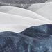 Jaxon - Stripe Microfiber Comforter Set With Bed Sheets - Blue / Gray - Simple Home Plus