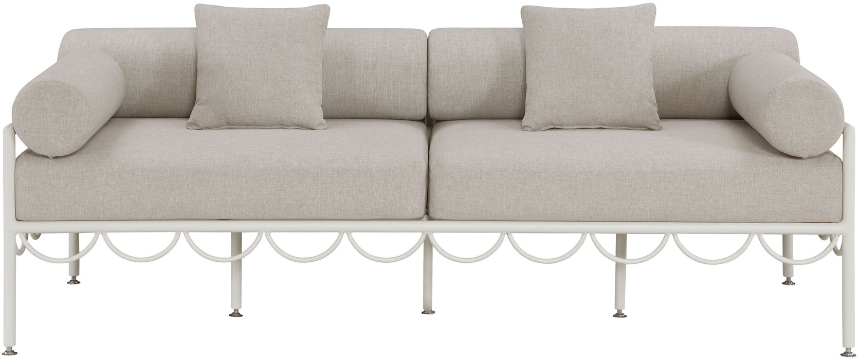 Portofino - Resilient Water Repellent Fabric 85.75" Upholstered Outdoor Patio Sofa - Simple Home Plus