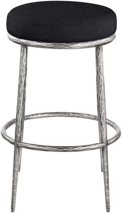 Ferro - Performance Fabric Upholstered Backless Bar Stool - Antique Silver - Simple Home Plus