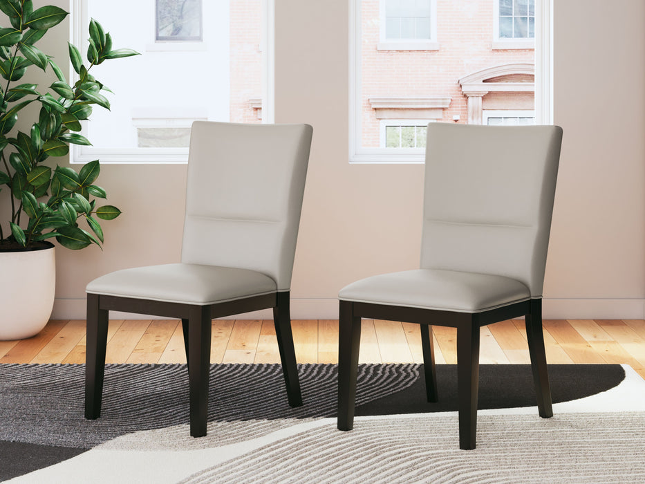 Glinari - Taupe / Black - Dining Upholstered Side Chair (Set of 2) - Simple Home Plus