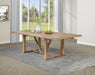 Middleton - 106" Extension Leaf Dining Table - Natural Brown - Simple Home Plus
