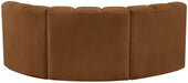 Arc - Velvet 3 Piece Modular U-Shaped Sofa - Saddle - Simple Home Plus