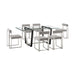 Kai Anastasia - Rectangular Glass Dining Table Set - Brushed Base - Simple Home Plus