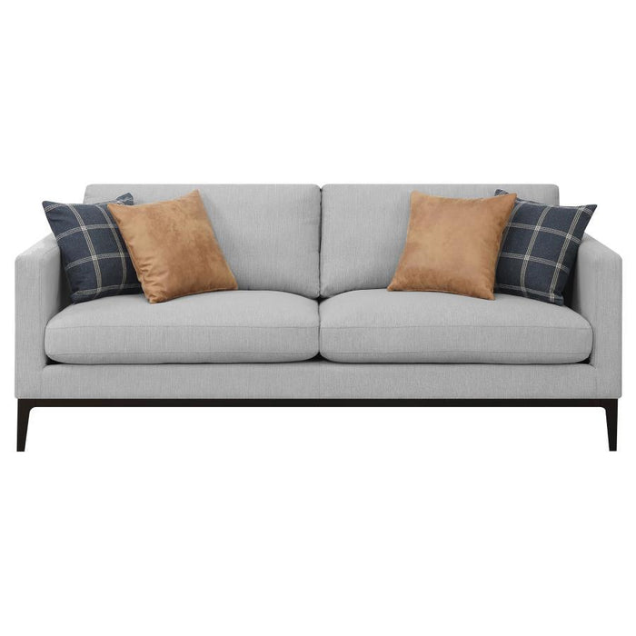 Apperson - Upholstered Track Arm Sofa - Light Gray - Simple Home Plus