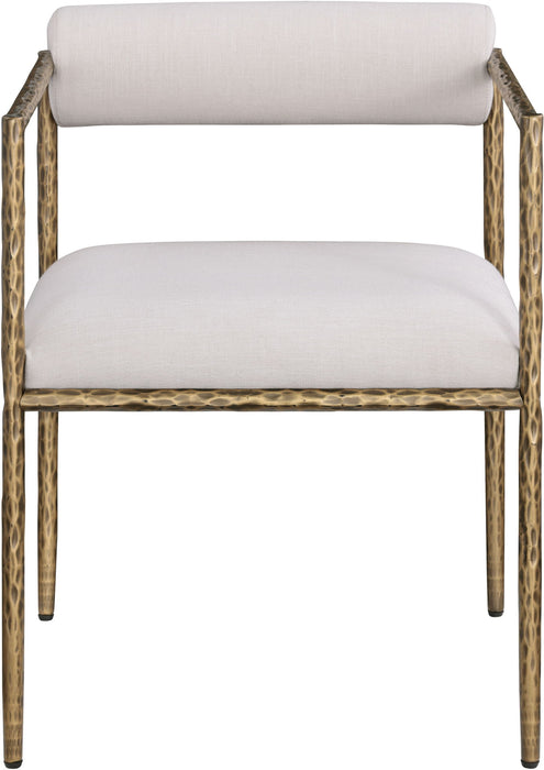 Axis - Linen Textured Beige Fabric Upholstered Dining Chair (Set of 2) - Simple Home Plus