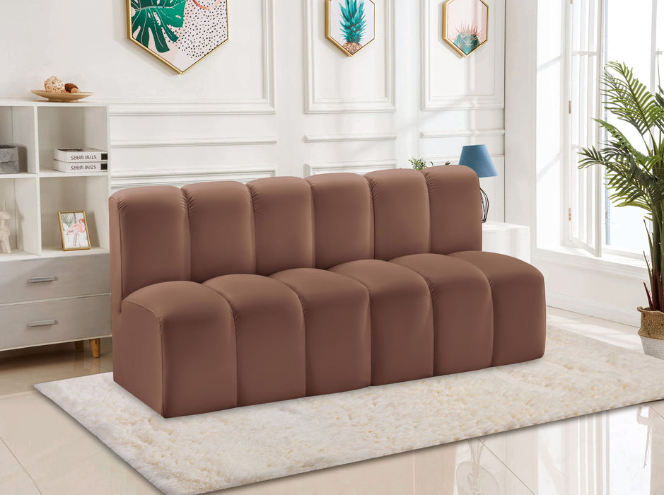Arc - Faux Leather 2 Seats Modular Sofa - Simple Home Plus