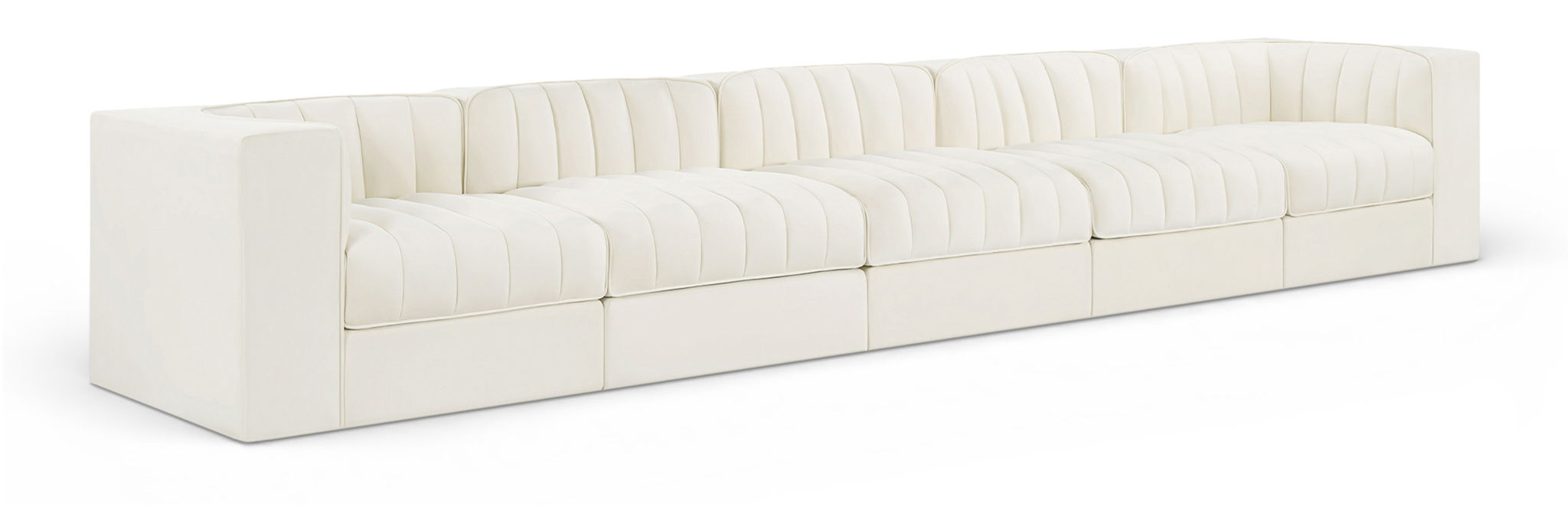 Rummi - Velvet Performance Fabric Upholstered 5 Piece Modular Sofa - Simple Home Plus