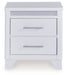 Jarlee - White - Two Drawer Night Stand - Simple Home Plus