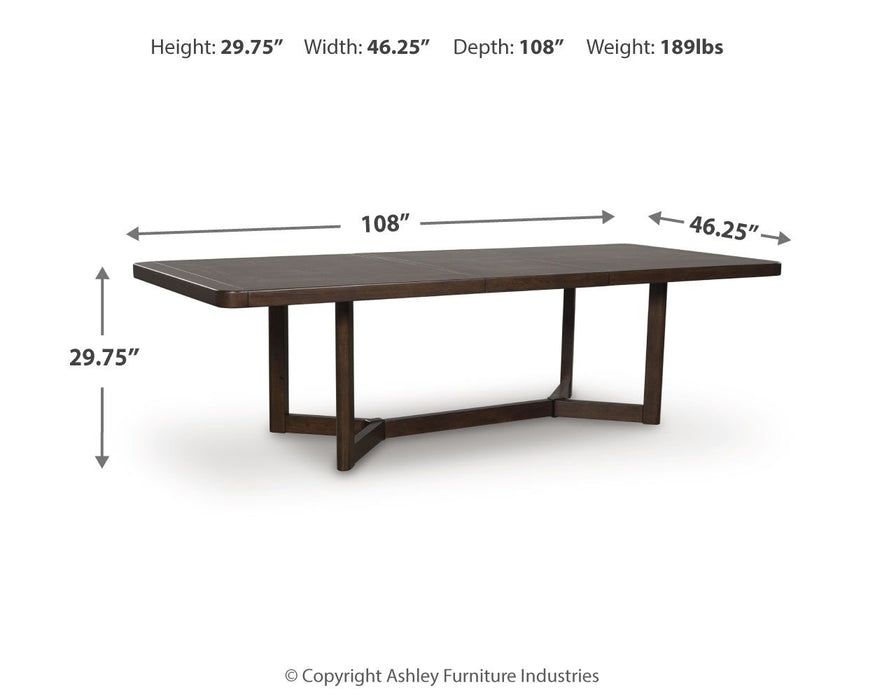 Dilenno - Dark Brown - Rectangular Dining Room Extension Table - Simple Home Plus