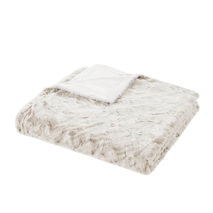 Zuri - 90" x 90" Blanket - Snow Leopard - Simple Home Plus