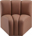 Arc - Faux Leather Curved Corner Chair - Simple Home Plus