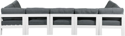 Nizuc - Outdoor Patio 7 Piece Modular Sectional With White Frame - Simple Home Plus