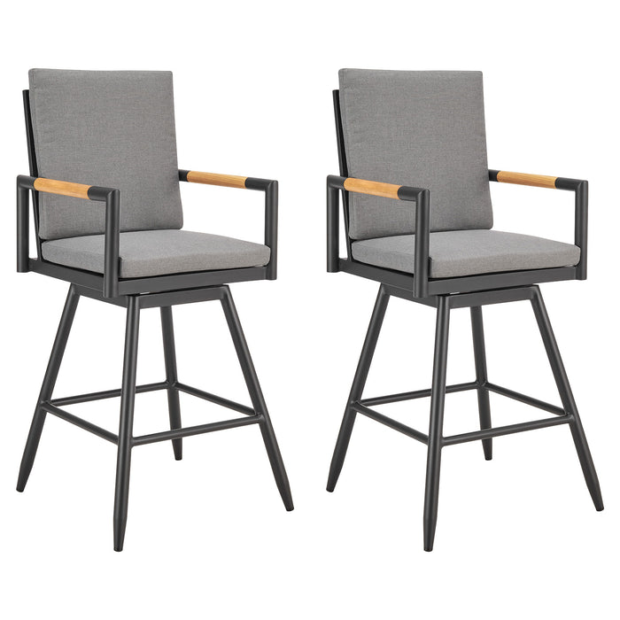 Crown - Outdoor Patio Swivel Bar Stool Set