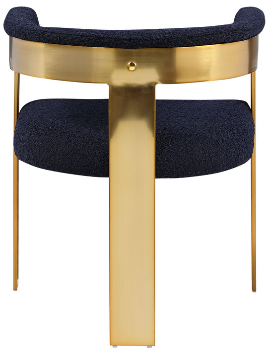 Romeo - Boucle Dining Chair With Gold Base (Set of 2) - Simple Home Plus