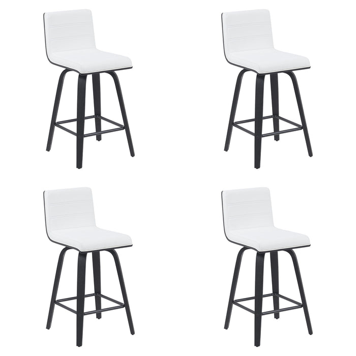 Vienna - Modern Counter Height Swivel Bar Stool - Black Brushed Wood Frame - Simple Home Plus