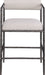 Axis - Linen Textured Beige Fabric Upholstered Counter Stool (Set of 2) - Simple Home Plus