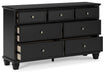 Lanolee - Black - Dresser - Simple Home Plus