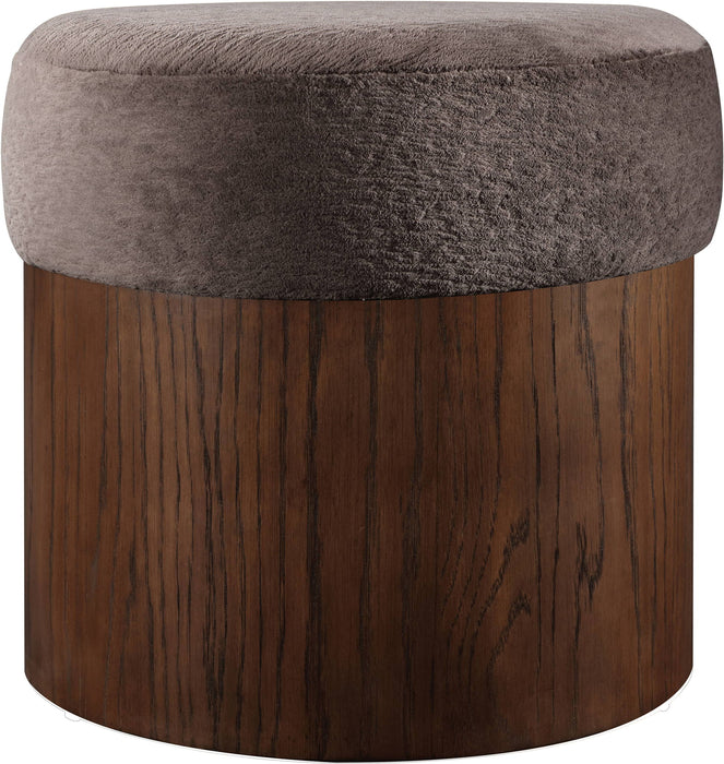 Nimes - Ottoman / Stool With Brown Base - Simple Home Plus