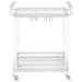 Jefferson - 2-Tier Glass Shelf Acrylic Bar Cart - Chrome - Simple Home Plus
